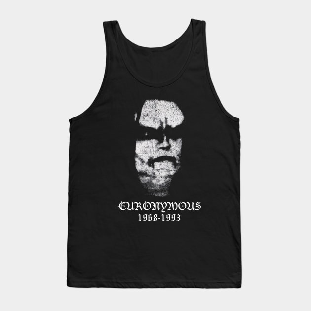 Euronymous Norwegian \m/ Black Metal RIP Tribute Tank Top by darklordpug